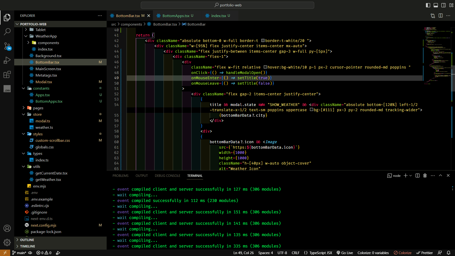 Upcoming Project | Next.JS, Typescript && Tailwind CSS